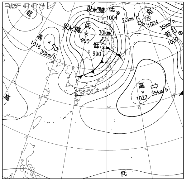 正午の天気図